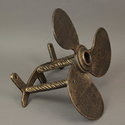 Cast Iron Boat Propeller Wall-Mounted Decorative Garden Hose Hanger - Bronze Finish Nautical Outdoor Hose Holder for Garden -
