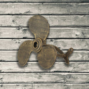 Cast Iron Boat Propeller Wall-Mounted Decorative Garden Hose Hanger - Bronze Finish Nautical Outdoor Hose Holder for Garden -