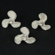 White - Image 6 - Set of 6 Antique White Cast Iron Boat Propeller Cabinet Knobs - Nautical Drawer Pulls for Rustic Coastal