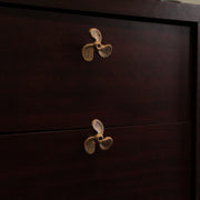 Set of 6 Antique Gold Boat Propeller Drawer Pulls - Coastal Cast Iron Cabinet Knobs with Nautical Charm - 1.75 Inch Diameter,