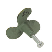 Green - Image 3 - Set of 6 Verdigris Green Cast Iron Boat Propeller Cabinet Knobs - Nautical Drawer Pulls for Rustic Coastal