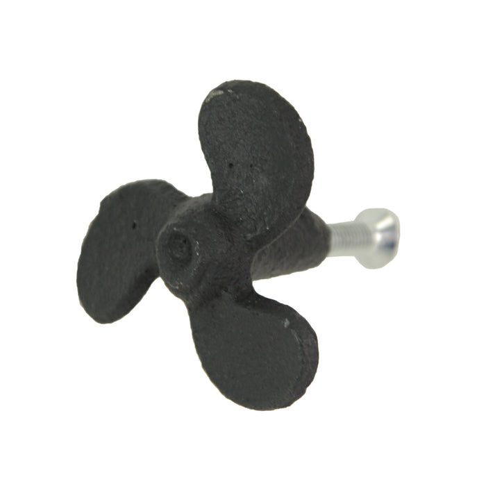 Black - Image 2 - Set of 6 Rustic Black Cast Iron Boat Propeller Drawer Pulls - Nautical Decor with Weathered Charm - 1.75