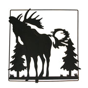 Set of 2 Black Moose Metal Wall Art, 18 Inches Long. Rustic Charm for Cabin or Lodge Decor. Precision Laser-Cut Wildlife