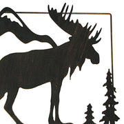 Set of 2 Black Moose Metal Wall Art, 18 Inches Long. Rustic Charm for Cabin or Lodge Decor. Precision Laser-Cut Wildlife