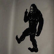 24.75-Inch High Black Metal Cutout Rude Bigfoot Flipping The Bird Wall Sculpture - Easy To Hang - Unique Indoor or Outdoor