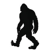 24-Inch Black Metal Cutout Bigfoot Silhouette Wall Hanging - Easy To Hang - Intriguing Yeti Sasquatch Decorative Art for a