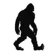 24-Inch Black Metal Cutout Bigfoot Silhouette Wall Hanging - Easy To Hang - Intriguing Yeti Sasquatch Decorative Art for a