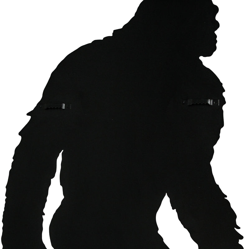 24-Inch Black Metal Cutout Bigfoot Silhouette Wall Hanging - Easy To Hang - Intriguing Yeti Sasquatch Decorative Art for a