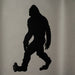24-Inch Black Metal Cutout Bigfoot Silhouette Wall Hanging - Easy To Hang - Intriguing Yeti Sasquatch Decorative Art for a