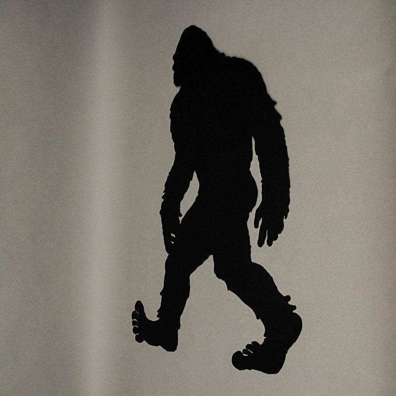 24-Inch Black Metal Cutout Bigfoot Silhouette Wall Hanging - Easy To Hang - Intriguing Yeti Sasquatch Decorative Art for a