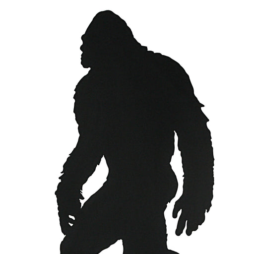 24-Inch Black Metal Cutout Bigfoot Silhouette Wall Hanging - Easy To Hang - Intriguing Yeti Sasquatch Decorative Art for a