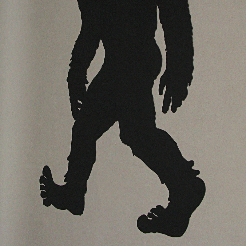 24-Inch Black Metal Cutout Bigfoot Silhouette Wall Hanging - Easy To Hang - Intriguing Yeti Sasquatch Decorative Art for a