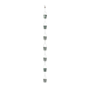 Olive Bucket - Image 1 - Galvanized Grey Metal Olive Bucket Pail Style Rain Chain Gutter Downspout Accent, 74 Inches Long -