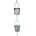 Olive Bucket - Image 2 - Galvanized Grey Metal Olive Bucket Pail Style Rain Chain Gutter Downspout Accent, 74 Inches Long -