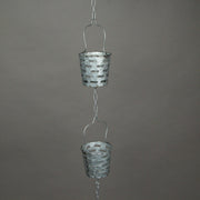 Olive Bucket - Image 6 - Galvanized Grey Metal Olive Bucket Pail Style Rain Chain Gutter Downspout Accent, 74 Inches Long -