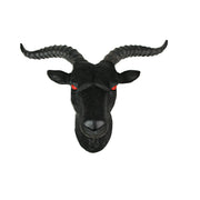 11.5-Inch High Black Finish Baphomet Goat Head Bust Resin Wall Sculpture: A Gothic Decor and Occult Art Piece That Adds
