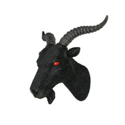 11.5-Inch High Black Finish Baphomet Goat Head Bust Resin Wall Sculpture: A Gothic Decor and Occult Art Piece That Adds