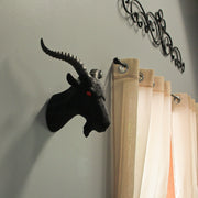 11.5-Inch High Black Finish Baphomet Goat Head Bust Resin Wall Sculpture: A Gothic Decor and Occult Art Piece That Adds