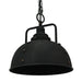 Black - Image 1 - Black Farmhouse Hardwired Pendant Light Fixture with Vintage Industrial Design, 11-Inch Diameter, Perfect