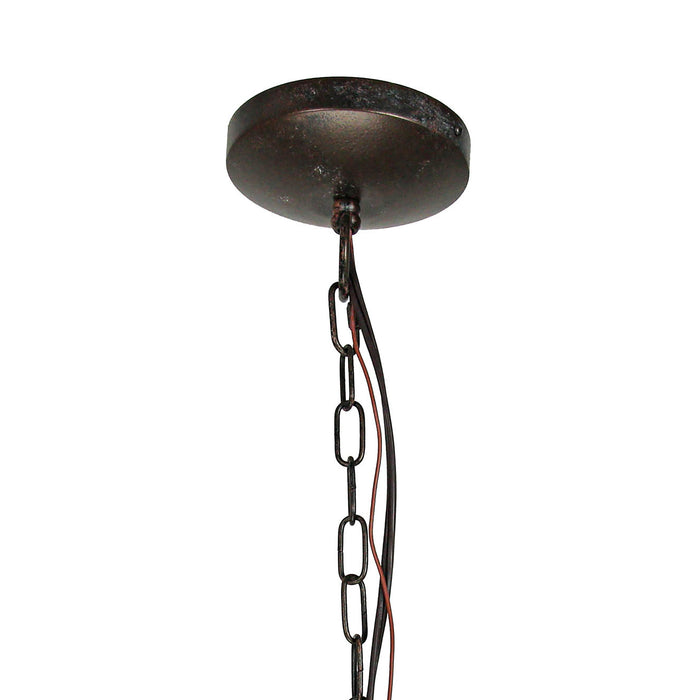 Rust - Image 2 - Rustic Brown Farmhouse Hardwired Pendant Light Fixture with Vintage Industrial Design, 11-Inch Diameter,