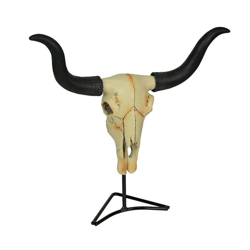 15-Inch Longhorn Steer Skull Resin Home Decor: A Stunning Blend of Decorative Art and Craftsmanship for Your Wall, Desk, or