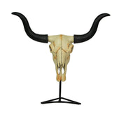 15-Inch Longhorn Steer Skull Resin Home Decor: A Stunning Blend of Decorative Art and Craftsmanship for Your Wall, Desk, or
