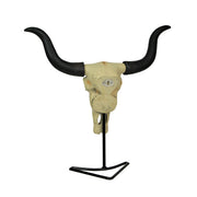 15-Inch Longhorn Steer Skull Resin Home Decor: A Stunning Blend of Decorative Art and Craftsmanship for Your Wall, Desk, or