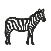 Set of 3 Black Cast Iron Animal Trivets - Elephant, Zebra, Giraffe - Perfect for Kitchen Use or Decorative Wall Hangings, 9