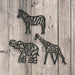 Set of 3 Black Cast Iron Safari Animal Kitchen Decor Trivets Decorative Wall Hanging Art Image 6