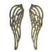 Gold - Image 1 - Set of 2 Antique Gold Finish Cast Iron Angel Wings Wall Sculptures for Rustic Home Decor - Easy To Hang -