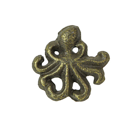 Bronze - Image 1 - Set of 6 Rustic Bronze Finish Cast Iron Octopus Drawer Pulls - Decorative Cabinet Knobs - Nautical Home