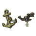 Zeckos Set of 6 Rustic Bronze Finish Cast Iron Ship Anchor Drawer Pulls - Elevate Your Home Decor with Classic and Durable