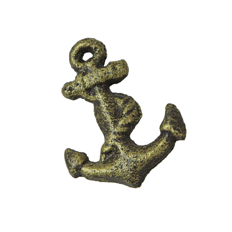 Zeckos Set of 6 Rustic Bronze Finish Cast Iron Ship Anchor Drawer Pulls - Elevate Your Home Decor with Classic and Durable