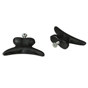 Black - Image 2 - Set of 6 Matte Black Cast Iron Boat Cleat Drawer Pulls - 2.5 Inches Long, Decorative Nautical Cabinet Knobs