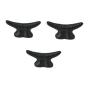 Black - Image 3 - Set of 6 Matte Black Cast Iron Boat Cleat Drawer Pulls - 2.5 Inches Long, Decorative Nautical Cabinet Knobs