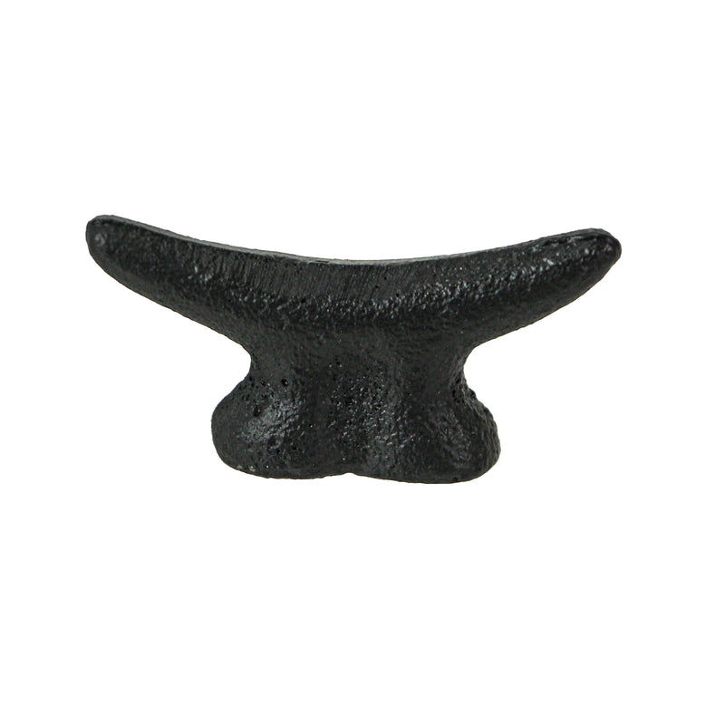 Black - Image 1 - Set of 6 Matte Black Cast Iron Boat Cleat Drawer Pulls - 2.5 Inches Long, Decorative Nautical Cabinet Knobs