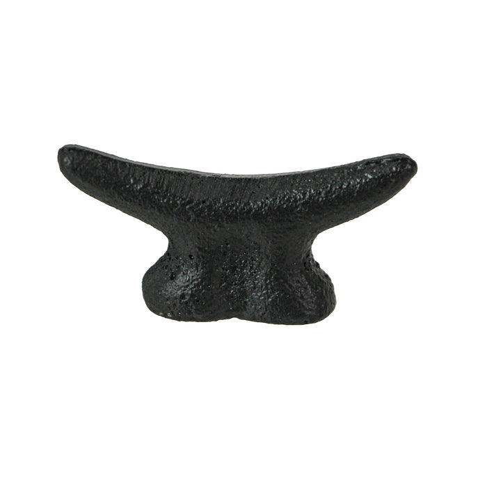 Black - Image 1 - Set of 6 Matte Black Cast Iron Boat Cleat Drawer Pulls: 2.5 Inches Long, Decorative Nautical Cabinet Knobs