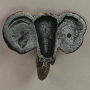 Set of 3 Cast Iron Elephant Antique Gold Wall Hooks - Stylish, Durable, and Functional Decorative Hooks for Organizing Hats,