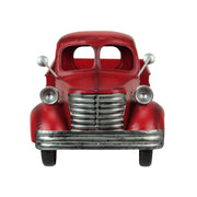 Metal Truck Planter, 14 Inch Rustic Red Vintage Pickup Image 2