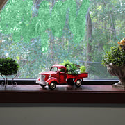 Metal Truck Planter, 14 Inch Rustic Red Vintage Pickup Image 6