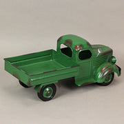 Metal Antique Truck Planter - Vintage Green, 14 Inches Long, Rustic Indoor/Outdoor Decor, Durable Weathered Finish, Charming