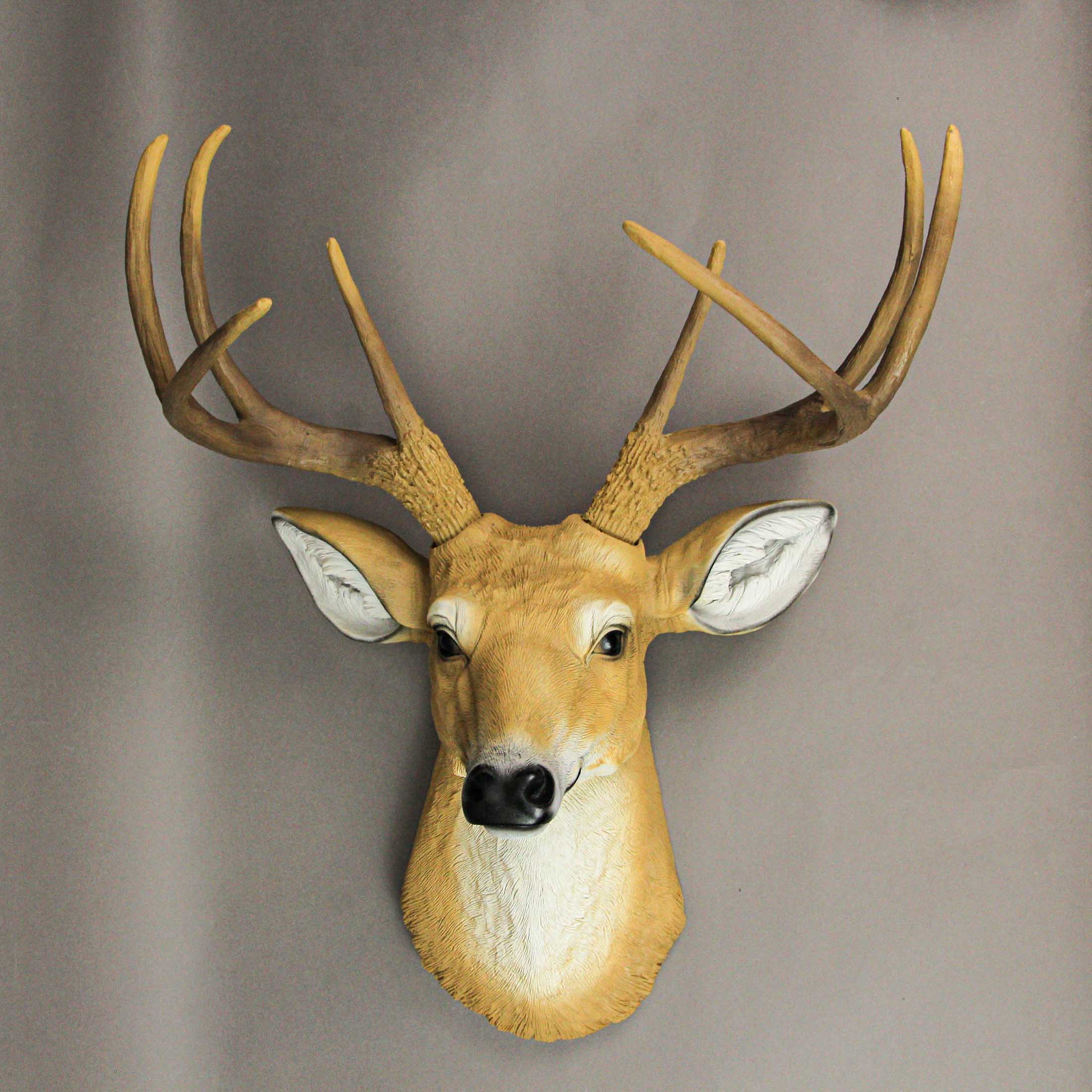 20 Inch 8-Point Buck Deer Head Bust Wall Mounted Home Decor — Zeckos