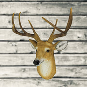 20 Inch 8-Point Buck Deer Head Wall Mounted Bust Sculpture Hunting Home Decor Image 4