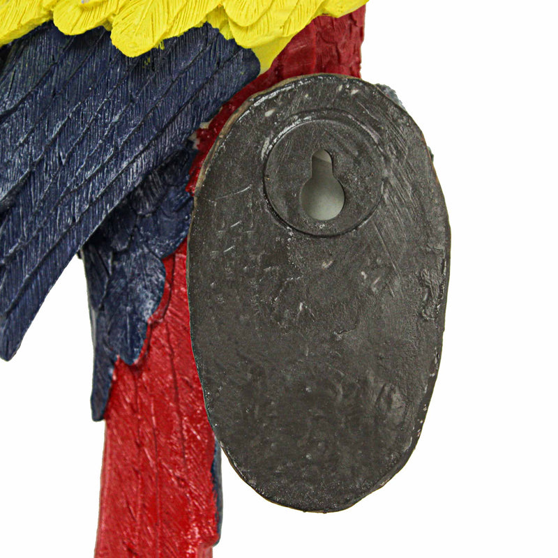Scarlet Macaw Parrot Resin Wall Sculpture, 18 Inch Image 3