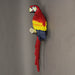 18-Inch Scarlet Macaw Parrot Resin Wall Sculpture, a Vibrant Tropical Bird Home Decor Accent - Simple Installation - Infuse