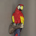 Scarlet Macaw Parrot Resin Wall Sculpture, 18 Inch Image 7