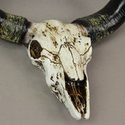 Southwestern Bull Skull Wall Mount Decorative Toilet Paper Holder: Rustic Resin Steer Skull Bathroom Decor - Western Charm