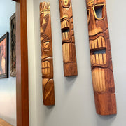 Set of 3 Tiki Mask Wall Sculptures, Hawaiian Gods, 40 Inch Image 5