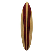 39 Inch - Image 3 - Set of 3 Hand-Carved Wooden Surfboard Wall Hangings - Coastal Charm - Striped Surf Beach Art Decor - 39