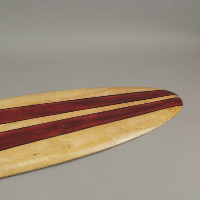 Dark Stripes - Image 3 - 39 Inch Hand Carved Painted Dark Stripes Wooden Surfboard Wall Hanging Decor